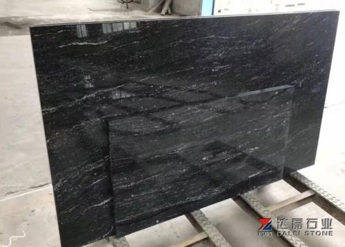 2019 New Project Vila Black Granite Countertops Round Edge Polishing
