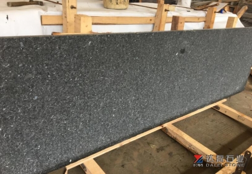 Angola Black Granite Small Slabs Saw Cutting And Waterjet Finish