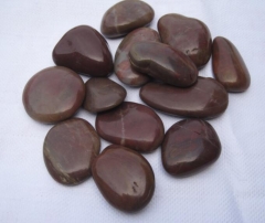 High Polished Red Color Pebble Stone
