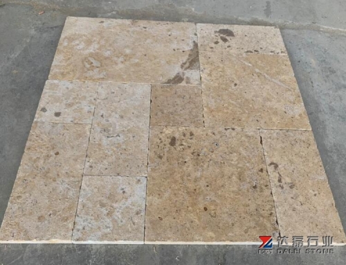 Beige Marble Tiles French Pattern Antique Finish Way