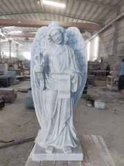 Grey Granite Angel Statues For Monument