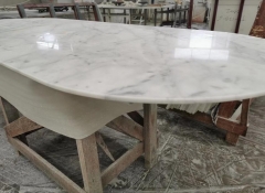 Carrara White Marble Table Top Coffee Table Polished