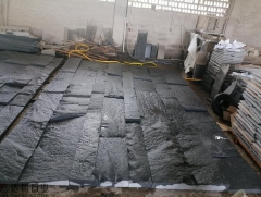 China Dark Grey G654 Natural Split Granite Wall Cladding For Wall Background