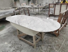 Carrara White Marble Table Top Coffee Table Polished
