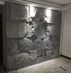 China Dark Grey G654 Natural Split Granite Wall Cladding For Wall Background