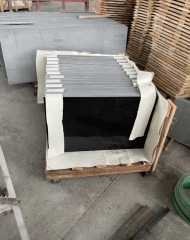 China New Black Pure Black Granite Tiles Slabs Factory Cutting