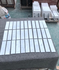 White Marble Subway Tiles Flat Edge Honed Finish Way