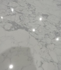 The Newest Design White Quartz Slabs 90% Similar Marble