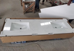 White Quartz Countertops Sinks White Vanity Tops