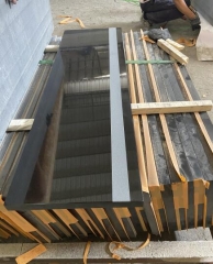 Black Basalt Stairs Steps With Chamfer Factory Cutting
